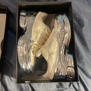 Raf Simons Ozweego Cream Chrome Sneakers, US 11, 2019 from SSENSE, Worn Once